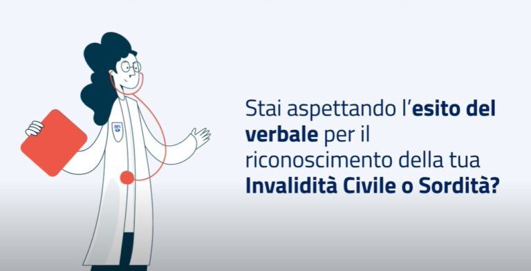 Un fotogramma dello spot realizzato dall’INPS per promuovere il servizio di video e audioguide personalizzate per persone con invalidità civile.