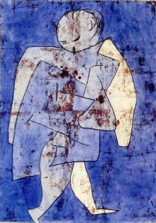 “Da dove? Verso dove?” (1940), opera pittorica dell’artista svizzero-tedesco Paul Klee. Essa raffigura una figura umana su sfondo blu con tratti che richiamano il surrealismo e il cubismo.